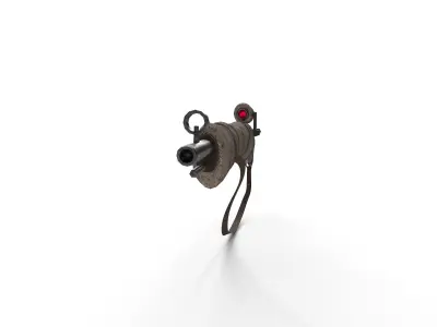 sniper weapon Low-poly 3D model