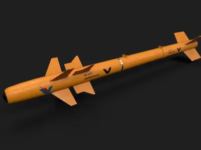 pl7 air to air missile Low-poly 3D model