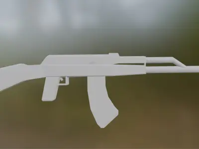 AK-47 Low Poly 3D Model Low-poly 3D model