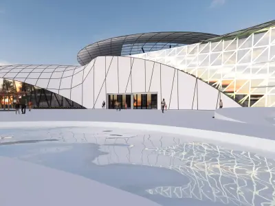 Modern Convention Center Exterior Design 3D model