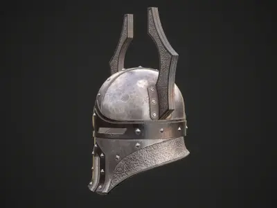 Knight Helmet 06 Low-poly 3D model