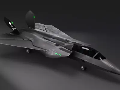 FAS-36 Vampire Next Generation Stealth Jet Low-poly 3D model