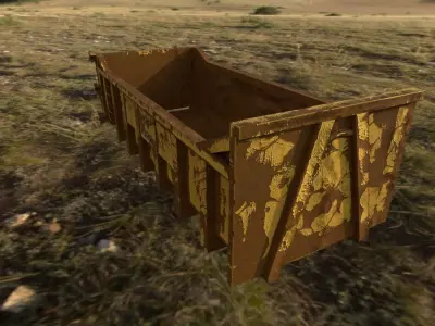 Skip 20 yard with textures 3D model