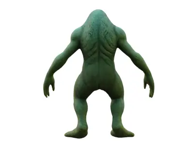 Deep ocean monster Low-poly 3D model