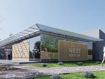 commercial building Low-poly 3D model