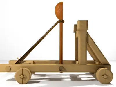 Medieval War Machine - Catapult 3D model