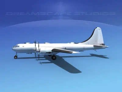 Boeing B-29 Superfortress Bare Metal 3D model