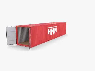 40ft Shipping Container HMM v2 3D model