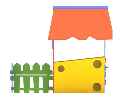 Playhouse house for kids to play Free 3D model