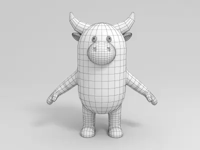 Cartoon Buffalo 3D model