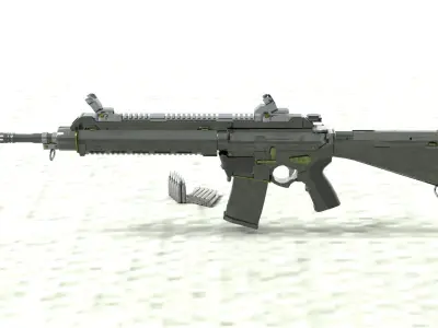 laos Game Rifle Low-poly 3D model