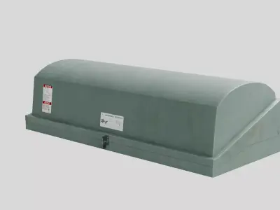 Utility Transformer Box with 4K Textures Low-poly 3D model