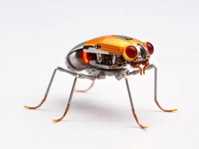 Orange Mech Beetle model pack Low-poly 3D model