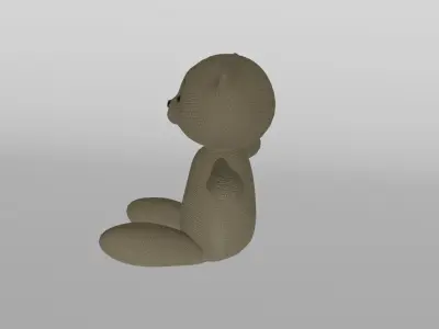 Taddy bear toy Low-poly 3D model