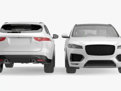 Luxury Crossover Pearl White 3D model