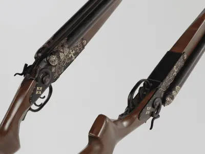 Exorcist Double Barrel Low-poly 3D model