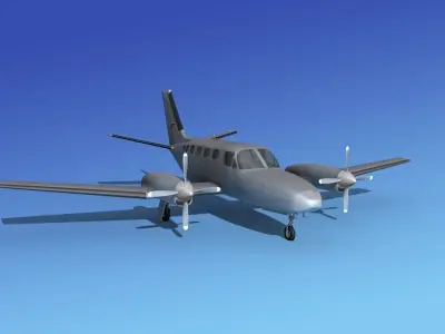 Cessna 441 II Conquest Bare Metal 3D model