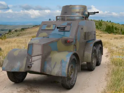 OA vz 30 Armoured Car Czechoslovak Mental Ray 3D model