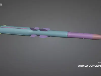 Aquila Concept Missile - AGM-Style Air-to-Ground Design 3D model