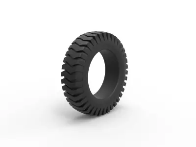 Semi truck tire 3 Scale 1 to 25 3D print model