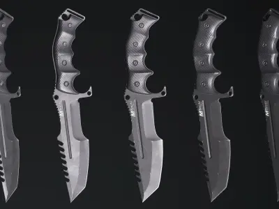 weapon - MTech USA Xtreme Tactical Knife  Low-poly 3D model