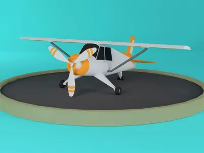 Airplane Low Poly Low-poly 3D model