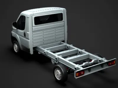 Fiat Ducato Chassis Truck Single Cab 3450WB 2014 3D model