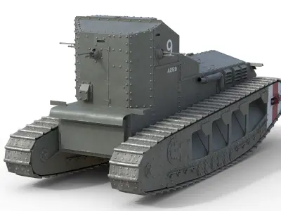 5 Military Vehicles Collection v32 Low-poly 3D model