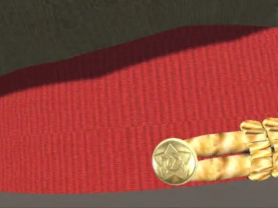 1981 Soviet Army visor cap 3D model