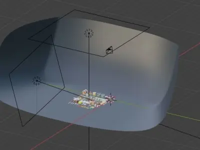 A set of products drinks kitchen utensils Low-poly 3D model