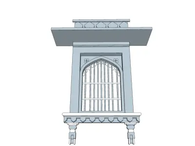 indian jodhpuri stone jharokha 3d modal Low-poly 3D model