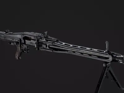 MG42 maschinengewehr 42 Low-poly 3D model
