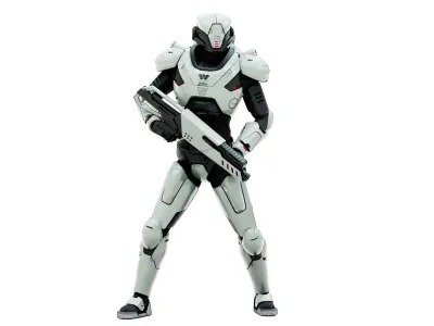 CYBORG SOL-20 Rigged for Unreal Engine - Unity - MIXAMO 3D model