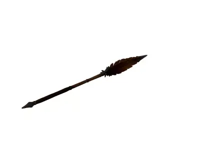 Realistic Feathered Spear Javelin 3D model