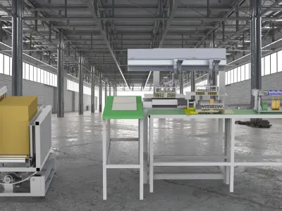 Turnover mechanism Assembly 3D model