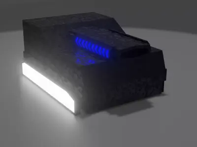 SCI-FI tank Low-poly 3D model