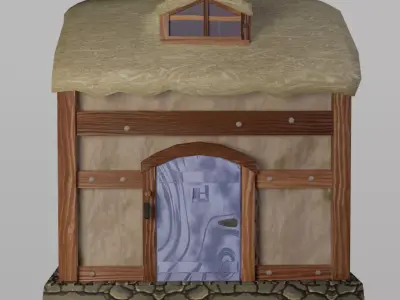 Farm Building Medium Poly 3D model