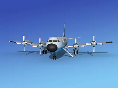 Lockheed L-188 Electra II HP Devonair 3D model