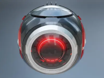 Sci-fi drone Low-poly 3D model