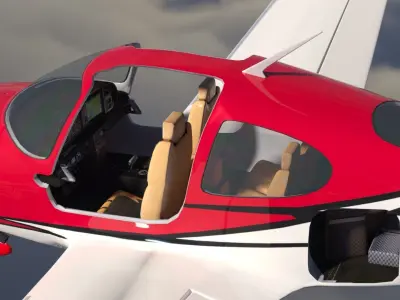 Cirrus SR 22 high detailed model low poly Low-poly 3D model