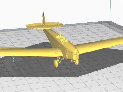 Airplane 3D model biplane 3D print model