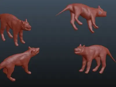 rat-wolf animal 3D model