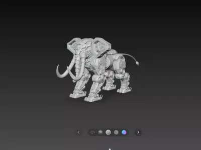 Mechanical Elephant Robot Animal Sci Fi 3D Print STL 3D print model