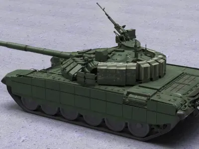 Russian T-72 main battle tank 3D model