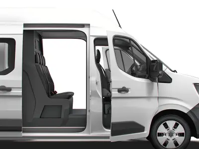Renault Master L3H3 CrewCab Van HQ Interior 2024 3D model