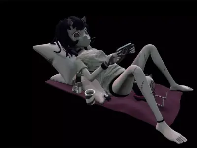 based on illustration by deadslug Low-poly 3D model