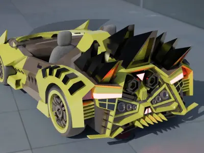 fantasy car Free low-poly 3D model
