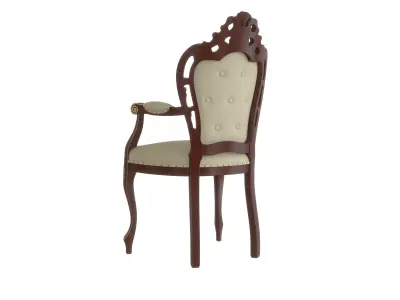 Classical Elegant Armrest Chair 3D model
