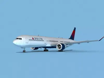 Boeing 767-400 Delta 4 3D model
