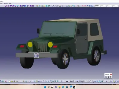 jeep wrangler sahara 1997 3D model